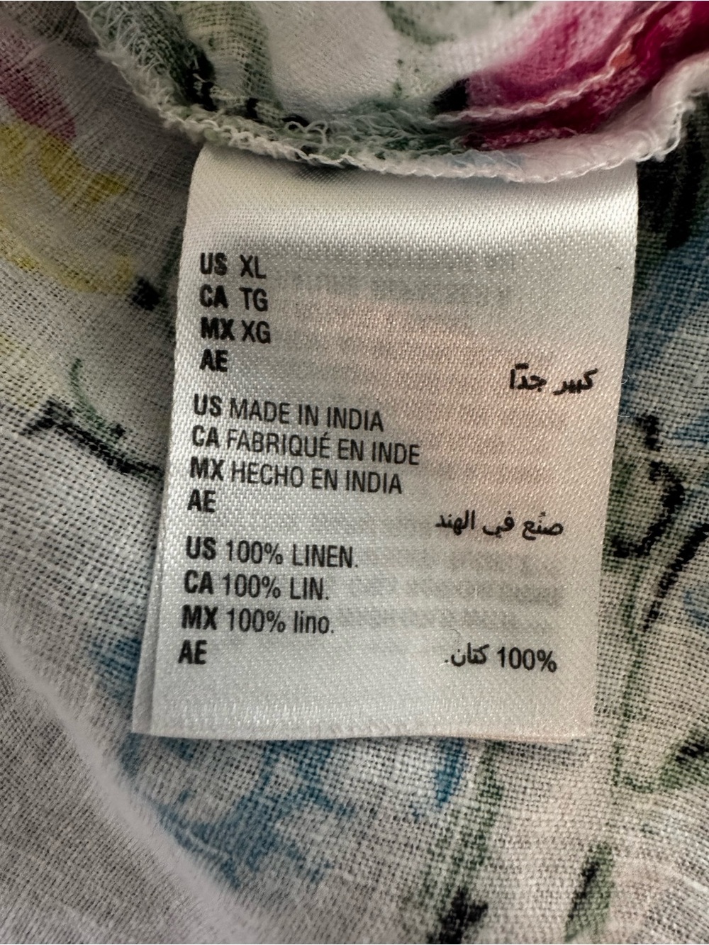 Charter Club Luxury Linen Floral Blouse - Picture 7 of 8